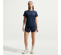 Nike One Women's Dri-FIT Mid-Rise 8cm (approx.) Brief-Lined Shorts - Blue - Polyester XS (UK 4-6)