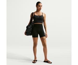 Nike One Women's High-Waisted 12.5cm (approx.) Biker Shorts - Black - Polyester/Elastane L (UK 16-18)