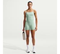 Nike One Women's High-Waisted 12.5cm (approx.) Biker Shorts - Green - Polyester/Elastane XS (UK 4-6)