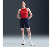 Nike One Women's High-Waisted 20.5cm (approx.) Biker Shorts with Pockets - Blue - Polyester/Elastane M (UK 12-14)