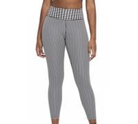 Nike One Womens Leggings XS Black White Icon Clash 7/8 Training Gym DD4563-100