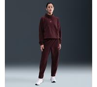 Nike One Women's Therma-FIT Mid-Rise Fleece Trousers - Red - Polyester M (UK 12-14)