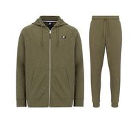 Nike Optic Men's Fleece Full Zip Tracksuit Set - Green Tapered Signature Logo