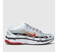 Nike P-6000 Womens Fashion Trainers in White Red - 6 UK