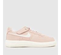 Nike Pale Pink Force 1 Low EasyOn LV8 Girls Junior Trainers UK 11 (EU 28½)