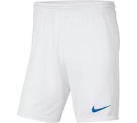 NIKE Boys Dri-fit Park 3 Shorts, White/Royal Blue, XS EU