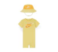 Nike PE Baby (0-9M) Romper and Bucket Hat Set - Yellow - Cotton 3-6M