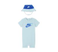 Nike PE Baby (12-24M) Romper and Bucket Hat Set - Blue - Cotton 24M