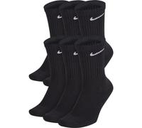 NIKE Performance Cushion Crew Socks With Band (6 Pairs), Black/White, Large
