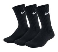 Nike Performance Cushioned Crew Kids' Training Socks (3 Pair) BLACK WHITE Medium (W: 6-10 M: 6-8)