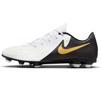 Nike Phantom Gx II Academy Fg/Mg Football Shoe White/Black/MTLC Gold Coin 10.5
