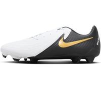 Nike Phantom Gx II Academy Fg/Mg Football Shoe White/Black/MTLC Gold Coin 9.5