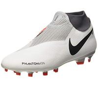 Nike Phantom Vsn Pro Df Fg, Unisex Adult's Low-Top Low-Top Sneakers, Multicolour (Pure Platinum/Black/Lt Crimson/Dark Grey 060), 9.5 UK (44.5 EU)