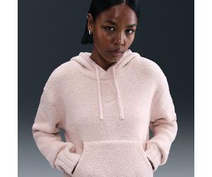 Nike Phoenix Cosy Bouclé Women's Loose Knit Hoodie - Pink - Polyester/Elastane L (UK 16-18)