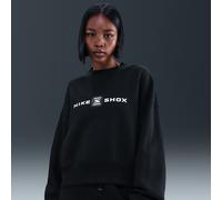 Nike Sportswear Phoenix Fleece Shox Women's Oversized Crew-Neck Sweatshirt - Black - Cotton/Polyester S (UK 8-10)