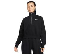 Nike Sportswear Phoenix Fleece Women's 1/2-Zip Cropped Sweatshirt - Black - Cotton/Polyester XXL (UK 24-26)
