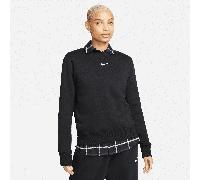 Nike Phoenix Fleece Women's Crew-Neck Sweatshirt - Black - Cotton/Polyester XS (UK 4-6)