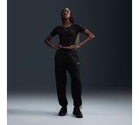 Nike Phoenix Fleece Women's High-Waisted Oversized Tracksuit Bottoms - Black - Cotton/Polyester S (UK 8-10)