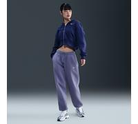 Nike Phoenix Fleece Women's High-Waisted Oversized Tracksuit Bottoms - Blue - Cotton/Polyester M (UK 12-14)