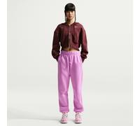 Nike Phoenix Fleece Women's High-Waisted Oversized Tracksuit Bottoms - Purple - Cotton/Polyester L (UK 16-18)