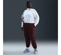 Nike Phoenix Fleece Women's High-Waisted Oversized Tracksuit Bottoms - Red - Cotton/Polyester 2X