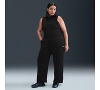 Nike Phoenix Fleece Women's High-Waisted Trousers - Black - Cotton/Polyester 1X