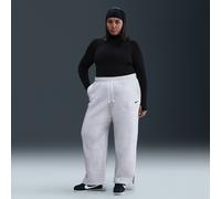 Nike Phoenix Fleece Women's High-Waisted Trousers - Brown - Cotton/Polyester 1X