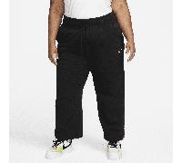 Nike Phoenix Fleece Women's High-Waisted Wide-Leg Tracksuit Bottoms - Black - Cotton/Polyester 4X Short