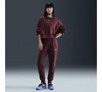 Nike Phoenix Fleece Women's Mid-Rise Tracksuit Bottoms - Red - Cotton/Polyester XXS