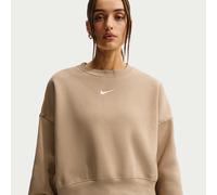 Nike Phoenix Fleece Women's Over-Oversized Crew-Neck Sweatshirt - Brown - Cotton/Polyester