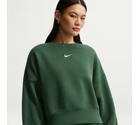 Nike Phoenix Fleece Women's Over-Oversized Crew-Neck Sweatshirt - Green - Cotton/Polyester L (UK 16-18)