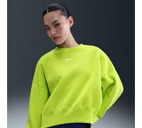 Nike Phoenix Fleece Women's Over-Oversized Crew-Neck Sweatshirt - Green - Cotton/Polyester XXL (UK 24-26)