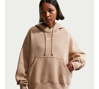 Nike Phoenix Fleece Women's Over-Oversized Pullover Hoodie - Brown - Cotton/Polyester XS (UK 4-6)