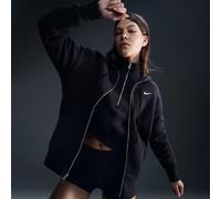 NIKE DQ5758-010 W NSW PHNX FLC FZ OS HOODIE Sweatshirt Women's Black/sail 2XS