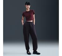 Nike Phoenix Fleece Women's Oversized High-Waisted Jacquard Trousers - Purple - Polyester/Cotton XL (UK 20-22)
