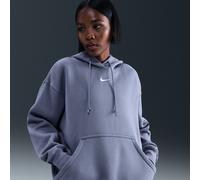 Nike Phoenix Fleece Women's Oversized Pullover Hoodie - Blue - Fleece L (UK 16-18)