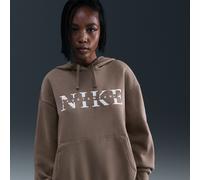 Nike Graphic Oversized Hoodie - Brown - Womens XS