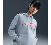 Nike Phoenix Fleece Women's Oversized Pullover Hoodie - Grey - Cotton/Polyester S (UK 8-10)