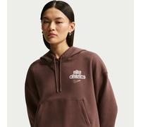 Nike Phoenix Fleece Women's Pullover Hoodie - Brown - Cotton/Polyester/Elastane XS (UK 4-6)