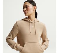 Nike Phoenix Fleece Women's Pullover Hoodie - Brown - Cotton/Polyester XS (UK 4-6)