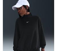Nike Phoenix Plush Women's Cosy Fleece Oversized Mock-Neck Top - Black - Polyester/Rayon XL (UK 20-22)