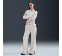 Nike Phoenix Plush Women's High-Waisted Wide-Leg Cosy Fleece Trousers - Grey - Split Hems M (UK 12-14)