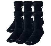 NIKE Plus Cushion Socks (6-Pair) (L (Men's 8-12 / Women's 10-13) Crew