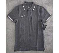 Nike Polo Shirt Mens Small Grey Cotton Embroidered Swoosh Golf Casual Breathable