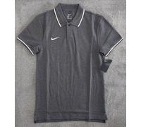 Nike Polo Shirt Mens Small Grey Cotton Embroidered Swoosh Golf Casual Breathable