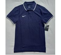 Nike Polo Shirt Mens Small Navy Cotton Embroidered Swoosh Golf Casual Tipped