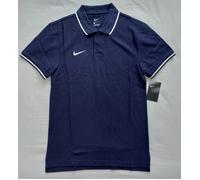 Nike Polo Shirt Mens Small Navy Cotton Embroidered Swoosh Golf Casual Tipped