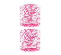 NIKE Premier Swoosh Singlewide Wristbands -Soft, Moisture-Wicking (1 Pair, 2.5" Wide) (Play Pink/White)
