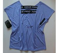 NIKE PRO DRI FIT LOOSE TRAINING WORKOUT SHORT SLEEVE TOP CJ4082-569 WOMEN M