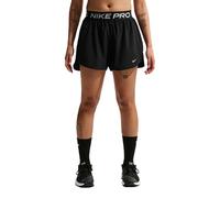 Nike Pro Dri-FIT Mid-Rise Brief-Lined 3 Inch Women's Shorts | UK L in Black/White